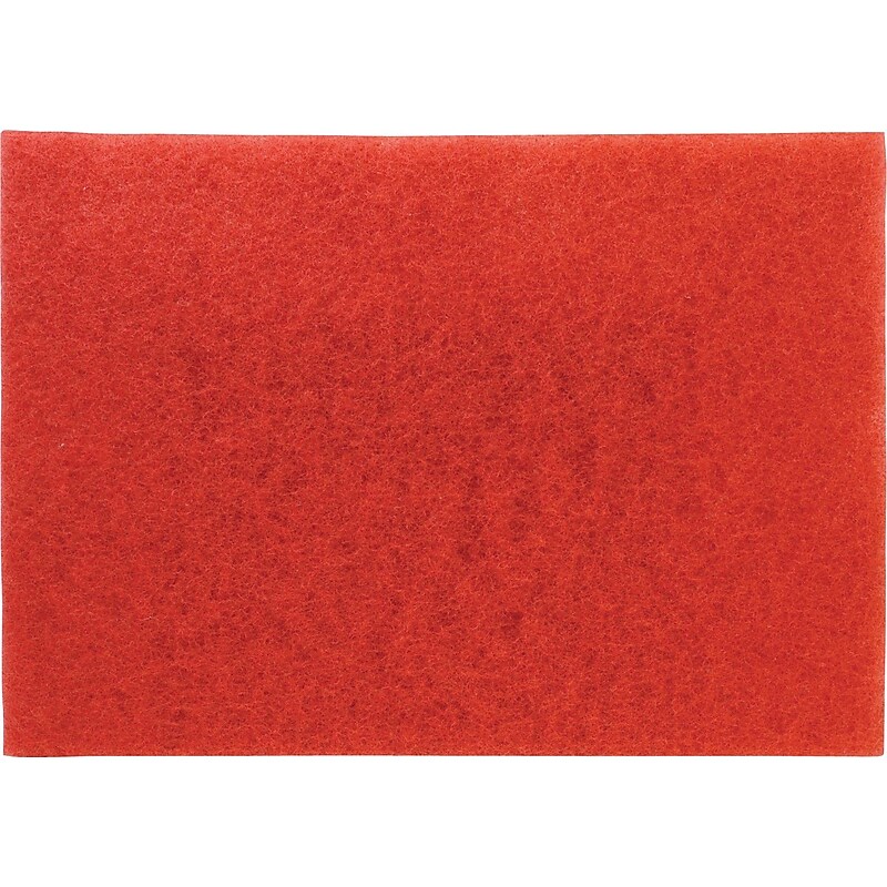 3M 14" Buffing Floor Pad, Red, 10/Carton (510014X28) image 1