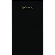 Memo Pad, 3-5/8"x6", 100 Pages, White Paper/Black Cover (A435)