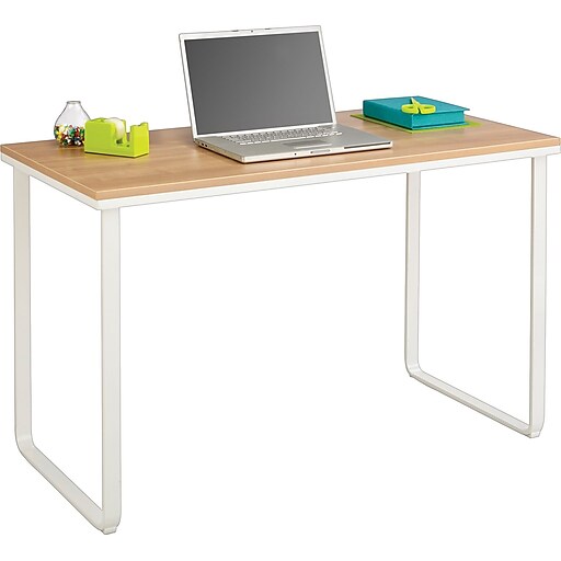 Safco® 47 Steel Table Desk, Beech/White ( 1943BHWH)