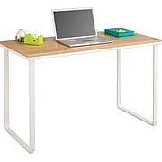 Safco® 47" Steel Table Desk, Beech/White ( 1943BHWH)
