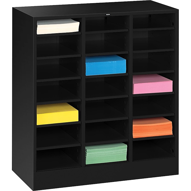 Tennsco 21-Compartment Literature Organizers, 30.6", Black (TNN-5075BK) image 1