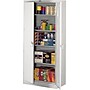 Tennsco Deluxe Storage Cabinet with Double Hinge Doors, 5-Shelf, Light Grey, 78"H x 36"W x 24"D~#|#~s0783127_sc7
