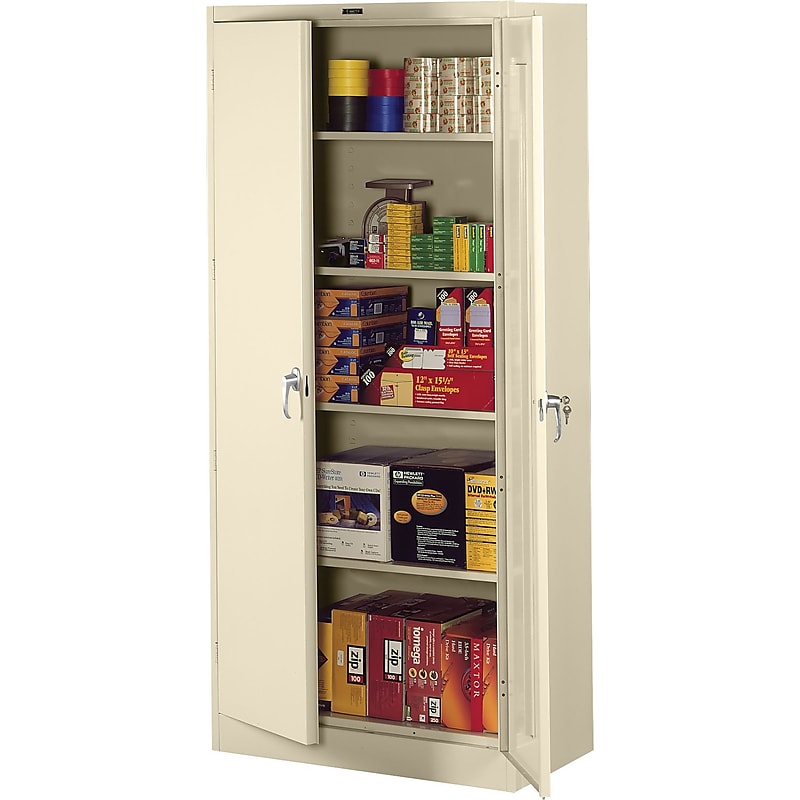 Tennsco Deluxe Storage Cabinet, 5-Shelf, Putty, 78"H x 36"W x 18"D image 1