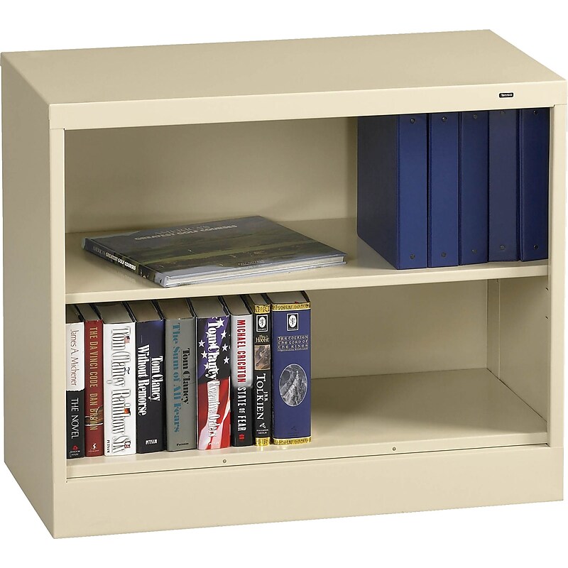 Tennsco 30"H 2-Shelf Welded Bookcase, Putty (TNN-BC1830PY) image 1