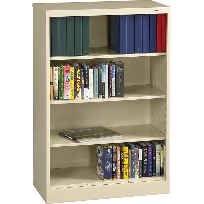 Tennsco 55"H 4-Shelf Welded Bookcase, Putty (TNN-BC1852PY) image 1