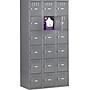 Tennsco Six Tier Box Locker without Legs, 3 Units, 18 Lockers, Medium Grey, 72"H x 36"W x 12"D~#|#~s0783176_sc7