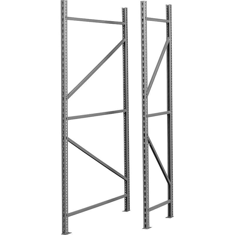 Tennsco Bulk Storage Upright Frame, Supports 10,000 lb., Medium Grey, 72"H x 1 3/4"W x 24"D image 1