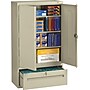 Tennsco Storage Cabinet with Lateral Drawer, 4-Shelf, 1-Drawer, Putty, 66"H x 36"W x 18"D~#|#~s0783201_sc7