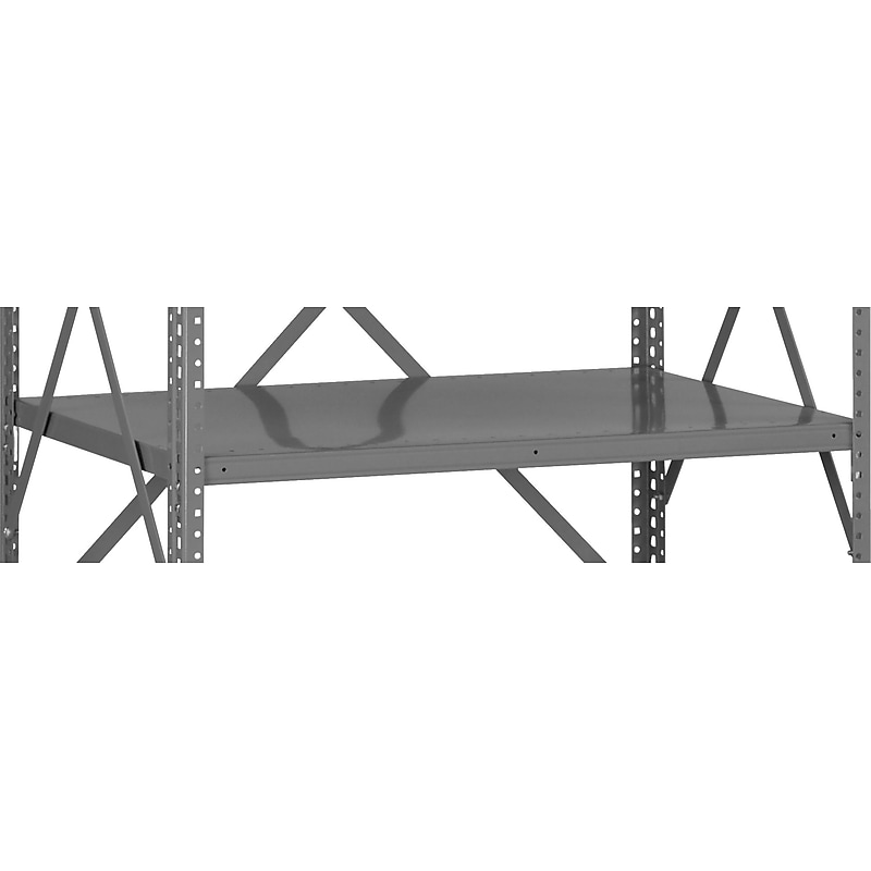 Tennsco Industrial Shelf with Clips, Supports 650 lb., Medium Grey, 48"W x 12"D image 1
