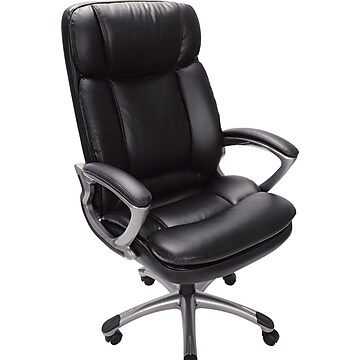 Hercules Series 400 Lb Capacity Big & Tall Black Leather Drafting Stool With EX 