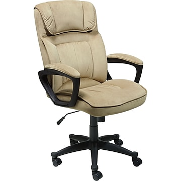 Serta Executive Office Chair, Microfiber, Light Beige, Seat Size: 20.75''W x 19.5"D, Back Size: 20.25"W x 26.50"H (CHR200002)
