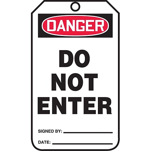 Accuform Signs® 5 3/4" x 3 1/4" RPPlastic Safety Tag "DANGER DO NOT
