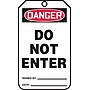 Accuform 5 3/4" x 3 1/4" PF-Cardstock Safety Tag "DANGER DO NOT ENTER", Red/Black On White, 25/Pack (MDT187CTP)~#|#~s0784650_sc7