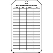 Accuform Signs® 5 3/4" x 3 1/4" PF-Cardstock Fire Inspection Tag "FIRE..", Red/Black On White