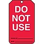 Accuform 5 3/4" x 3 1/4" PF-Cardstock Status Tags "DO NOT..", White/Black On Red, 25/Pack (MGT219CTP)~#|#~s0784683_sc7