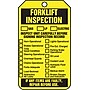 Accuform 5 3/4" x 3 1/4" PF-Cardstock Status Tags "FORKLIFT..", Black On Yellow, 25/Pack (TRS305CTP)~#|#~s0784783_sc7