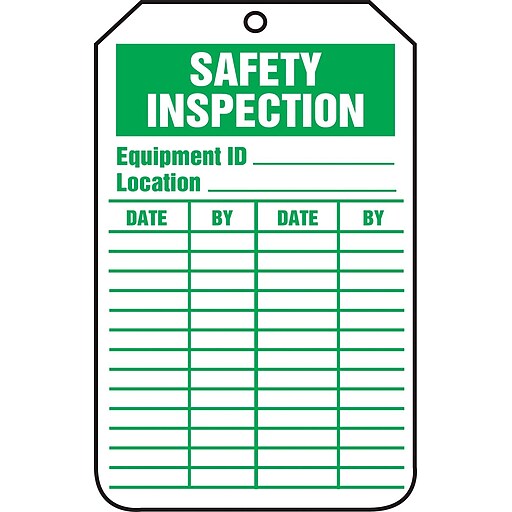 Accuform Signs® 5 3/4" x 3 1/4" RPPlastic Status Tags "SAFETY
