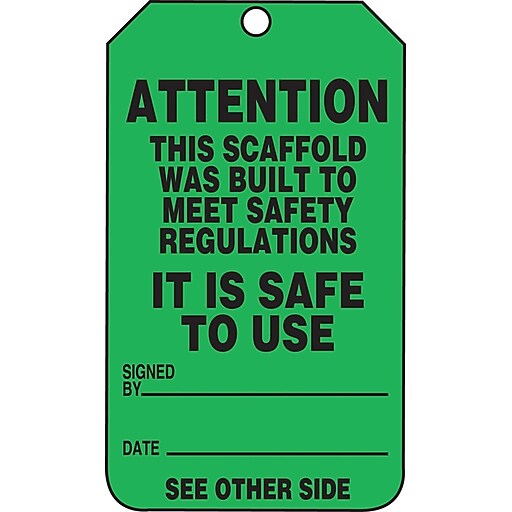 Accuform Signs® 5 3/4" x 3 1/4" RPPlastic Safety Tags "ATTENTION