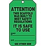 Accuform 5 3/4" x 3 1/4" RP-Plastic Safety Tags "ATTENTION..", Black On Green, 25/Pack (TRS328PTP)~#|#~s0784791_sc7