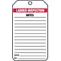 Accuform 5 3/4" x 3 1/4" PF-Cardstock Ladder Status Tag "LADDER..", Red/Black On White, 25/Pack (TRS340CTP)~#|#~s0784792_sc7