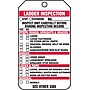 Accuform 5 3/4" x 3 1/4" PF-Cardstock Ladder Status Tag "LADDER..", Red/Black On White, 25/Pack (TRS340CTP)~#|#~s0784793_sc7