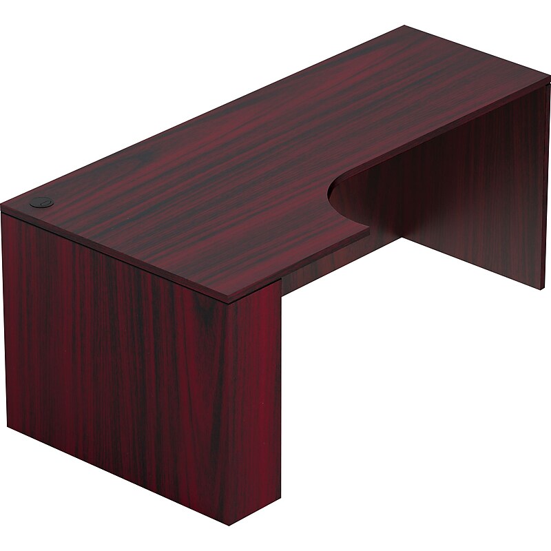 Offices To Go Superior Laminate Credenza with Left Corner Extension, American Mahogany (TDSL7136CEL-AML) image 1