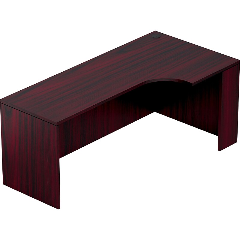 Offices To Go Superior 71"W Credenza with Right Corner Extension, American Mahogany (TDSL7136CER-AML) image 1