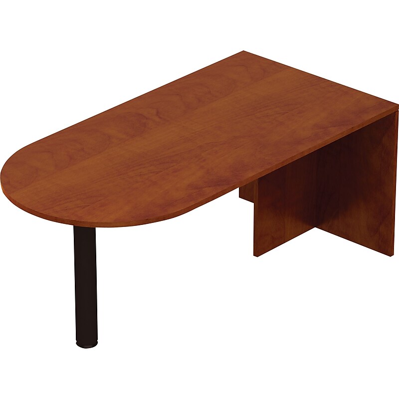 Offices To Go Superior Laminate D-Island, American Dark Cherry Laminate, 71Wx36Dx29.5H image 1