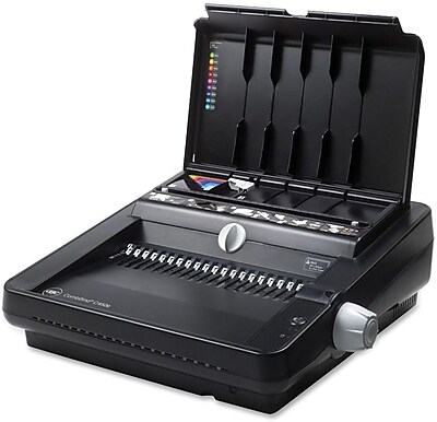 binding machine comb gbc electric combbind punch acco binder system precision combind staples rexel swingline slide bar machines tabs covers
