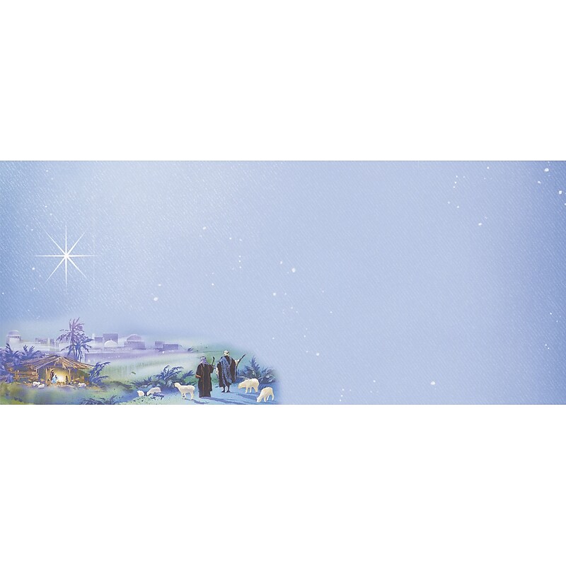 Great Papers! Wonderous Light Holiday Cards, 4.3" x 10",  Blue, 40/Pack (2013253) image 1