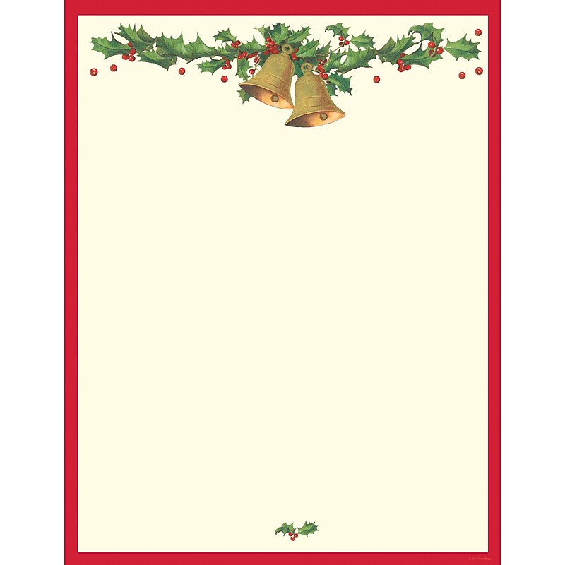 Great Papers! Holiday Stationery Antique Bells, 80/Count (2013264) image 1