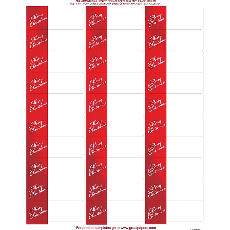 Great Papers! Holiday Card Address Labels, Merry Christmas (2013271) image 1