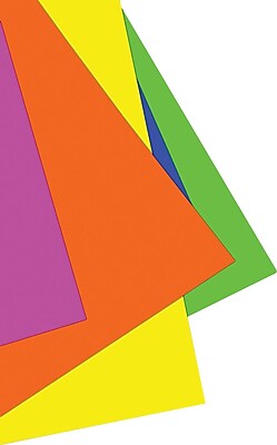 Staples® Fluorescent Variety Poster Boards, 22"x28", 5/Pack | Staples
