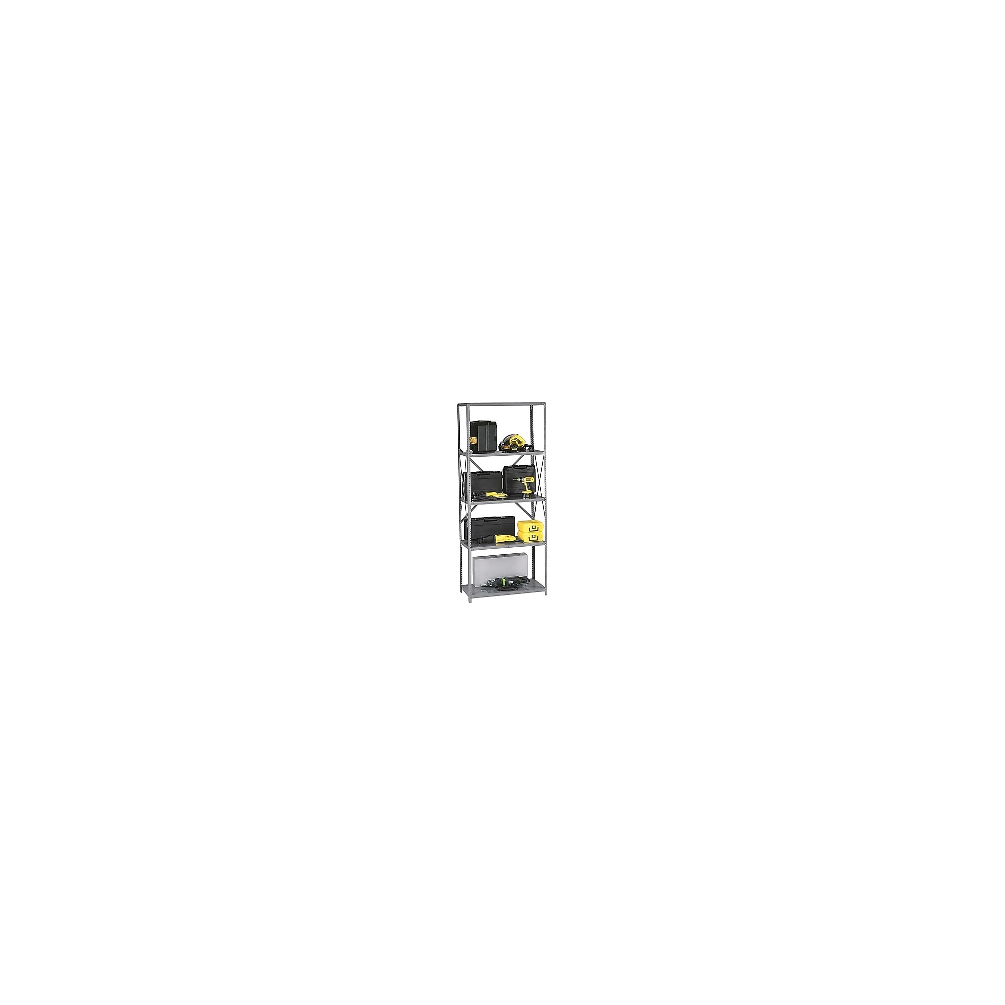 Tennsco Open Starter Industrial Shelving Unit, Supports 2,500 lb., Medium Grey, 87″H x 48″W x 18″D (TNNQO54818SMGY) Sansujyuku sansujyuku.com