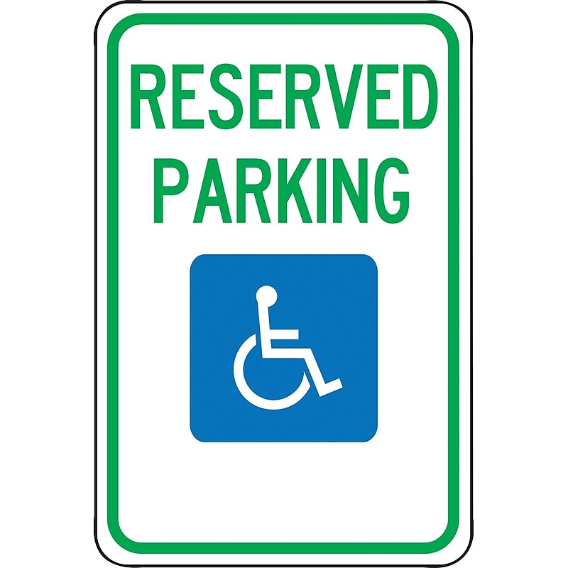 Accuform Reflective "RESERVED PARKING" Parking Sign, 18" x 12", Aluminum (FRA216RA) image 1