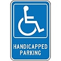 Accuform Reflective "HANDICAPPED PARKING" Parking Sign, 18" x 12", Aluminum (FRA227RA)