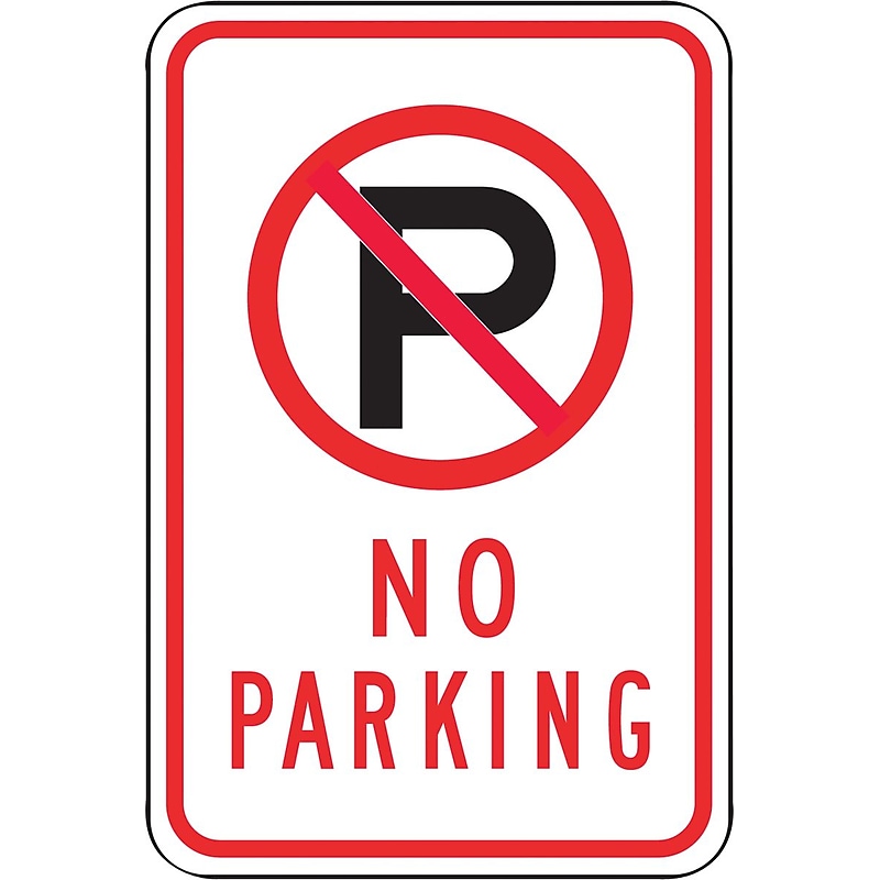 Accuform Reflective "NO PARKING" Parking Sign, 18" x 12", Aluminum (FRP116RA) image 1