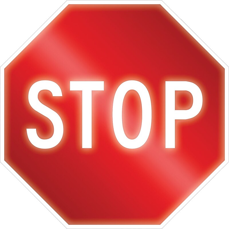 Accuform Prismatic Reflective "STOP" Regulatory Traffic Sign, 24" x 24", Aluminum (MR1124) image 1