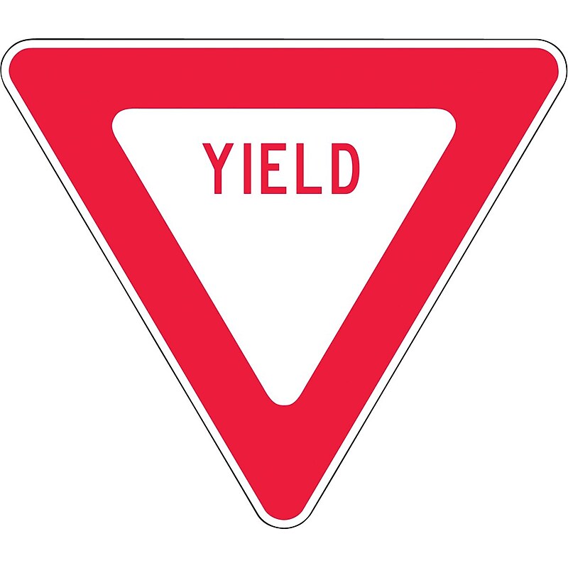 Accuform Reflective "YIELD" Regulatory Traffic Sign, 24" x 24", Aluminum (FRR424RA) image 1