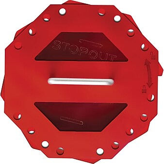 Accuform Signs® STOPOUT® Look n Stop Plastic Compact Group Lock Box, Red