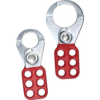 Accuform Signs® STOPOUT® Standard Lockout Scissor Hasp With 1 1/2"Dia Opening, Red