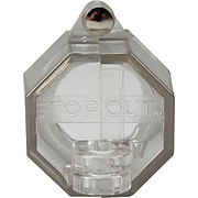 Accuform Signs® STOPOUT® Push Button Lockout With 22.5 mm Base With Steel Hinge Pin, Clear