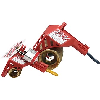 Accuform Signs® STOPOUT® Ball Valve Lockout For 1.5" - 2" Ball Valve, Red