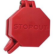 Accuform Signs® STOPOUT® Trailer Lock Glad Hand Lockout For Trailer Emergency Brake Air Lines, Red