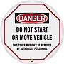 Accuform 20" Vinyl OSHA Steering Wheel Cover "DANGER DO NOT START..", Black/Red On White (KDD822)~#|#~s0789006_sc7