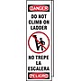 Accuform Ladder Shield 87" x 13" Vinyl Bilingual Wrap "DANGER DO NOT..", Red/Black On White (KLB761)~#|#~s0789018_sc7