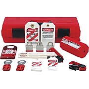 Accuform Signs® Standard Lockout Kit With Lockout Devices and Accessories, Red/Black
