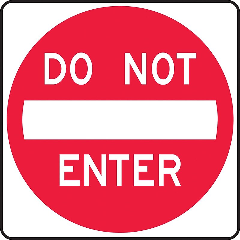 Accuform Reflective "DO NOT ENTER" Regulatory Traffic Sign, 24" x 24", Aluminum (MR5124HP) image 1