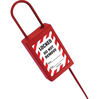 Accuform Signs® STOPOUT® Plastic Disposable Padlock Seal, Red