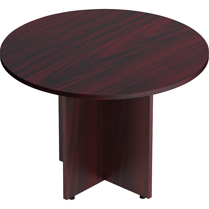 Offices To Go 42" Dia. Superior Laminate Round Conference Table, American Mahogany (TDSL42RAML) image 1